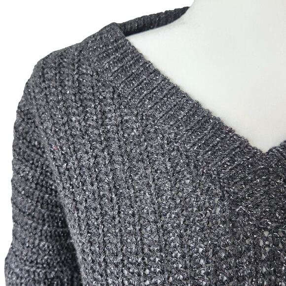Madewell Pleat-Sleeve Pullover Sweater Ashland Slate XXS | Italian Yarn Silk - Picture 7 of 10